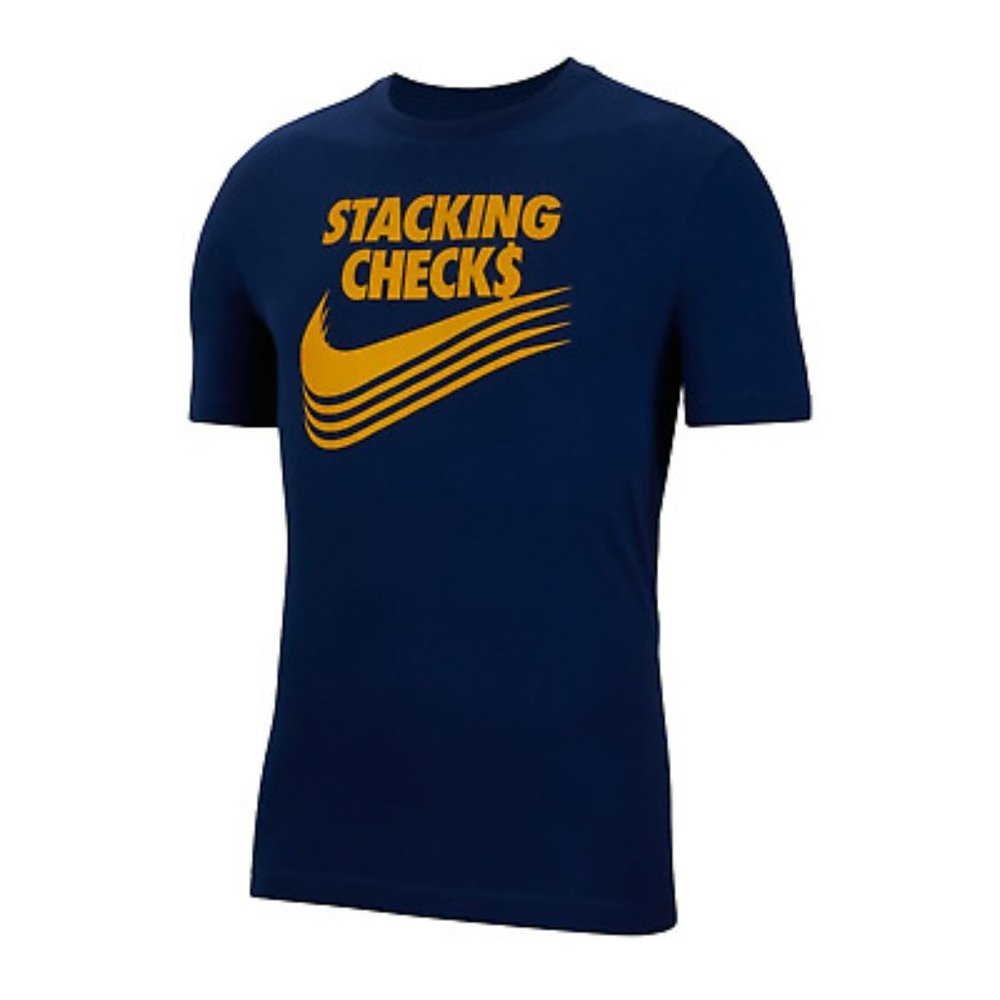 Nike "Stacking Checks" T-shirts (Lot of 2). Brand New. Mens Size: Medium - Picture 3 of 5